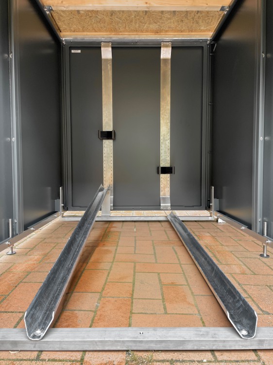 Fahrradgarage Fahrradhalter Einfahrschiene